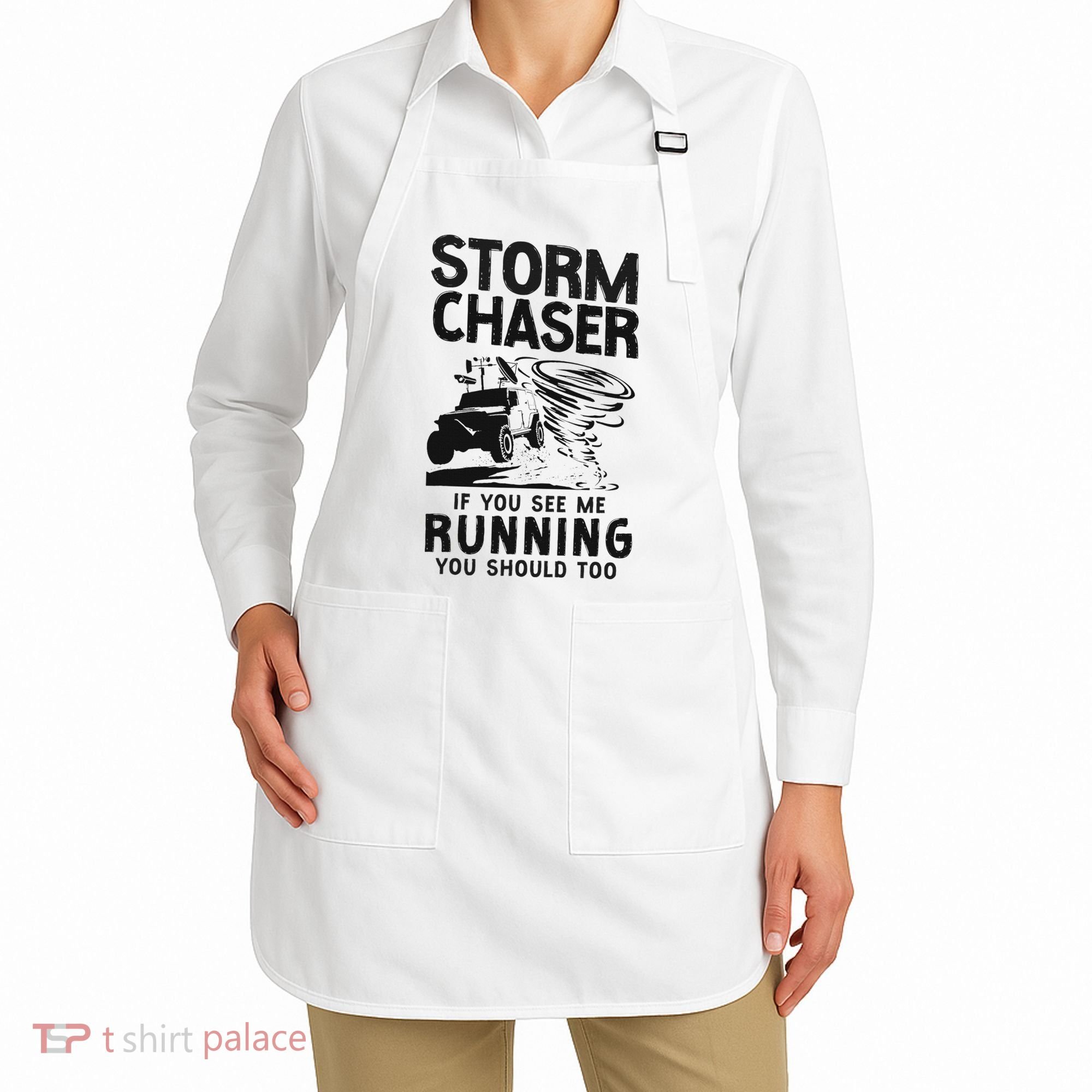 Storm Chaser Hurricane Meteorology Tornado Storm Chaser If Apron