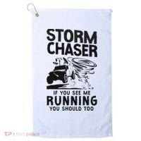 Storm Chaser Hurricane Meteorology Tornado Storm Chaser If Golf Towel thumb 0