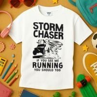 Storm Chaser Hurricane Meteorology Tornado Storm Chaser If Kids T-Shirt thumb 3