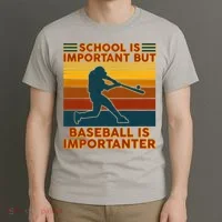 School Is Important But Baseball Is Importanter T-Shirt thumb 3