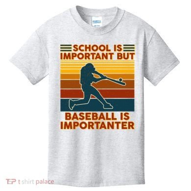 School Is Important But Baseball Is Importanter Kids T-Shirt