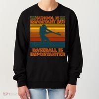 School Is Important But Baseball Is Importanter Women's Sweatshirt thumb 0