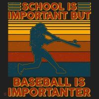 School Is Important But Baseball Is Importanter Women's Sweatshirt thumb 2