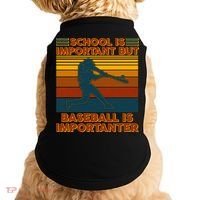 School Is Important But Baseball Is Importanter Doggie Tank thumb 0