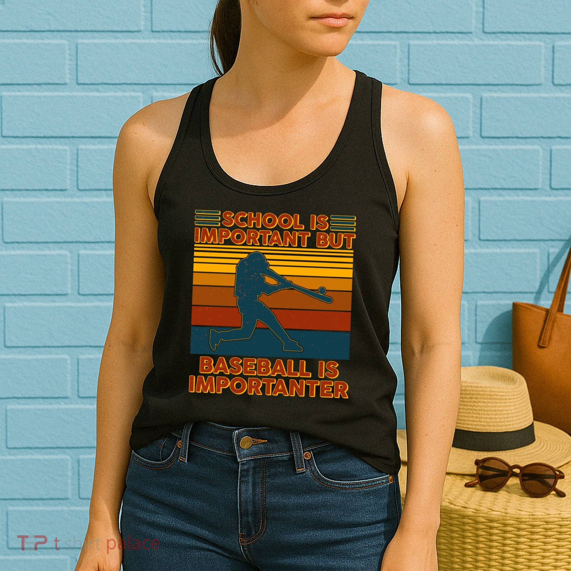 School Is Important But Baseball Is Importanter Women's Tank Top