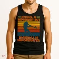 School Is Important But Baseball Is Importanter Tank Top thumb 3