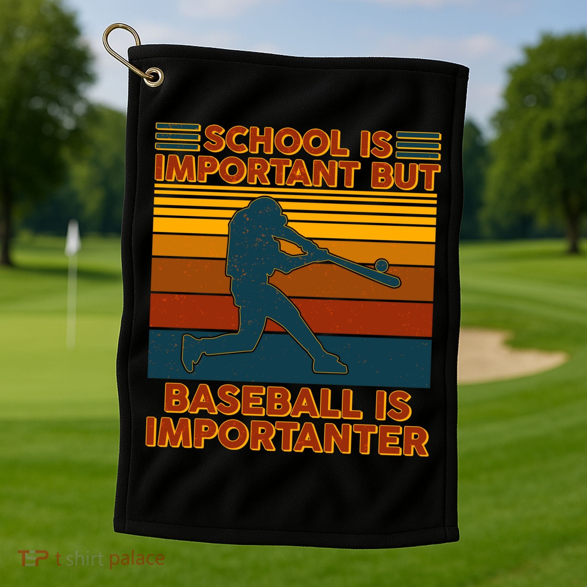 School Is Important But Baseball Is Importanter Golf Towel