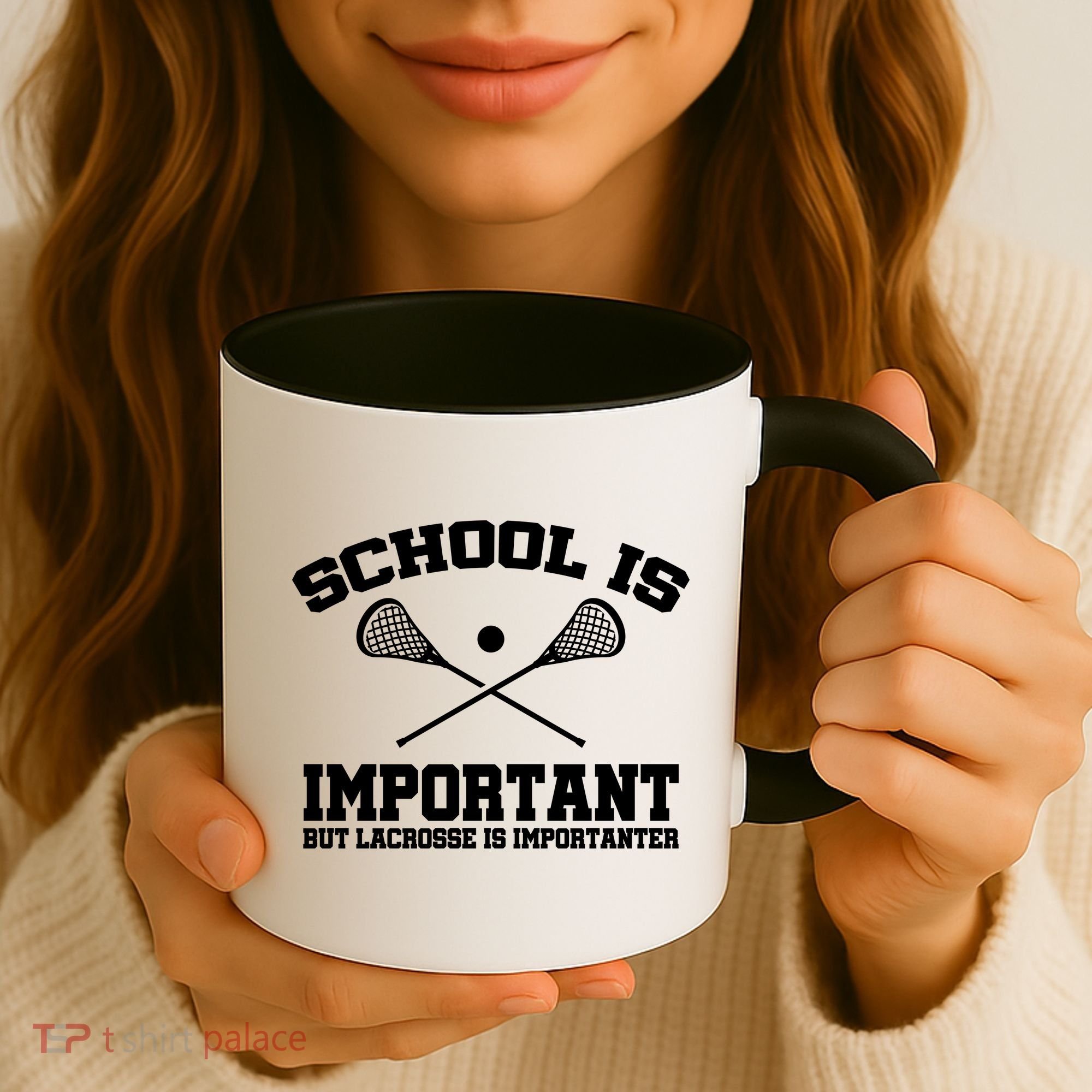School Is Important But Lacrosse Is Importanter Coffee Mug