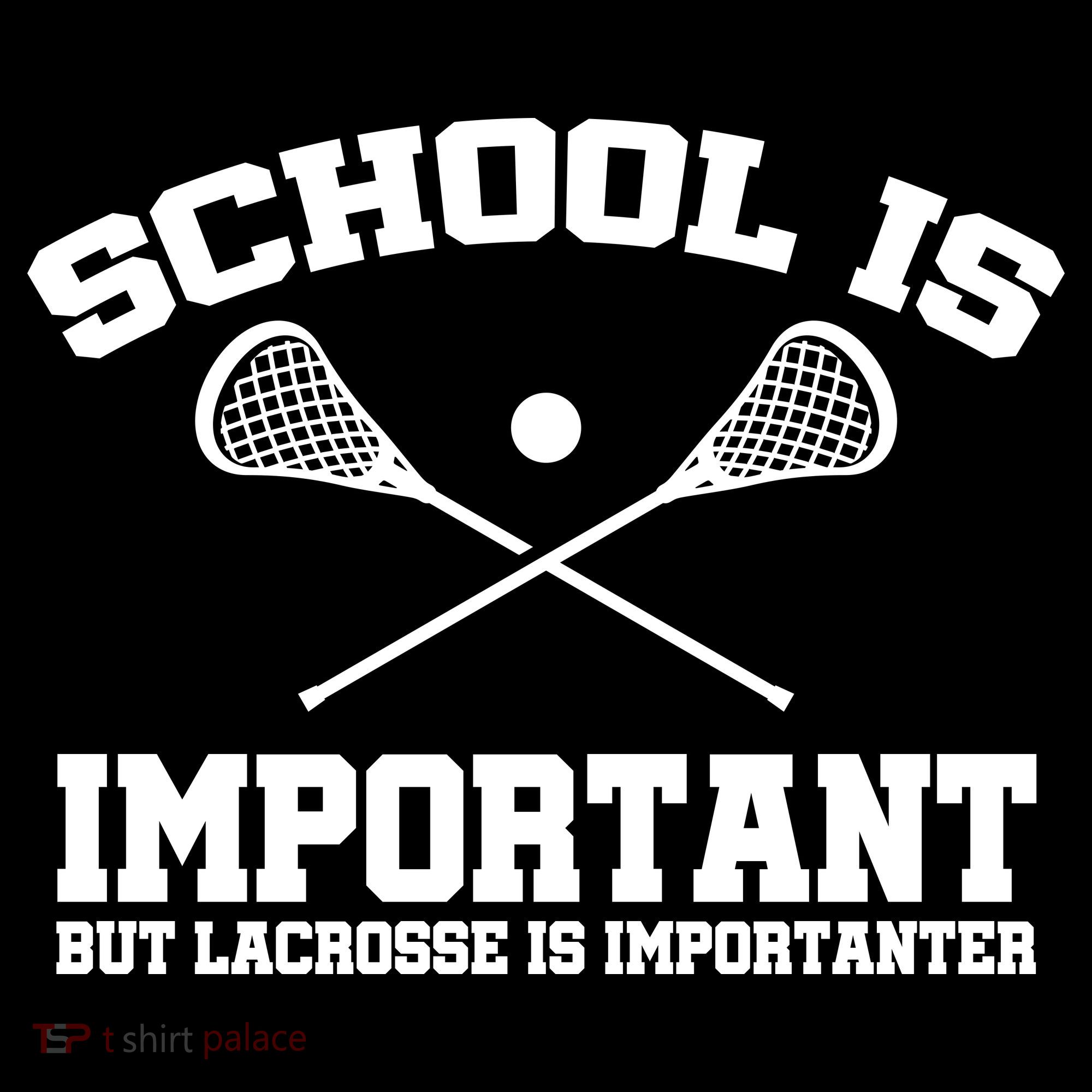 School Is Important But Lacrosse Is Importanter Mousepad