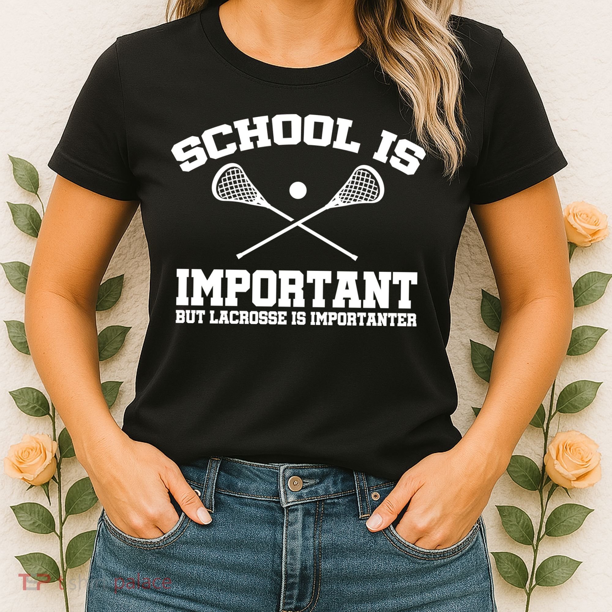 School Is Important But Lacrosse Is Importanter Women's T-Shirt