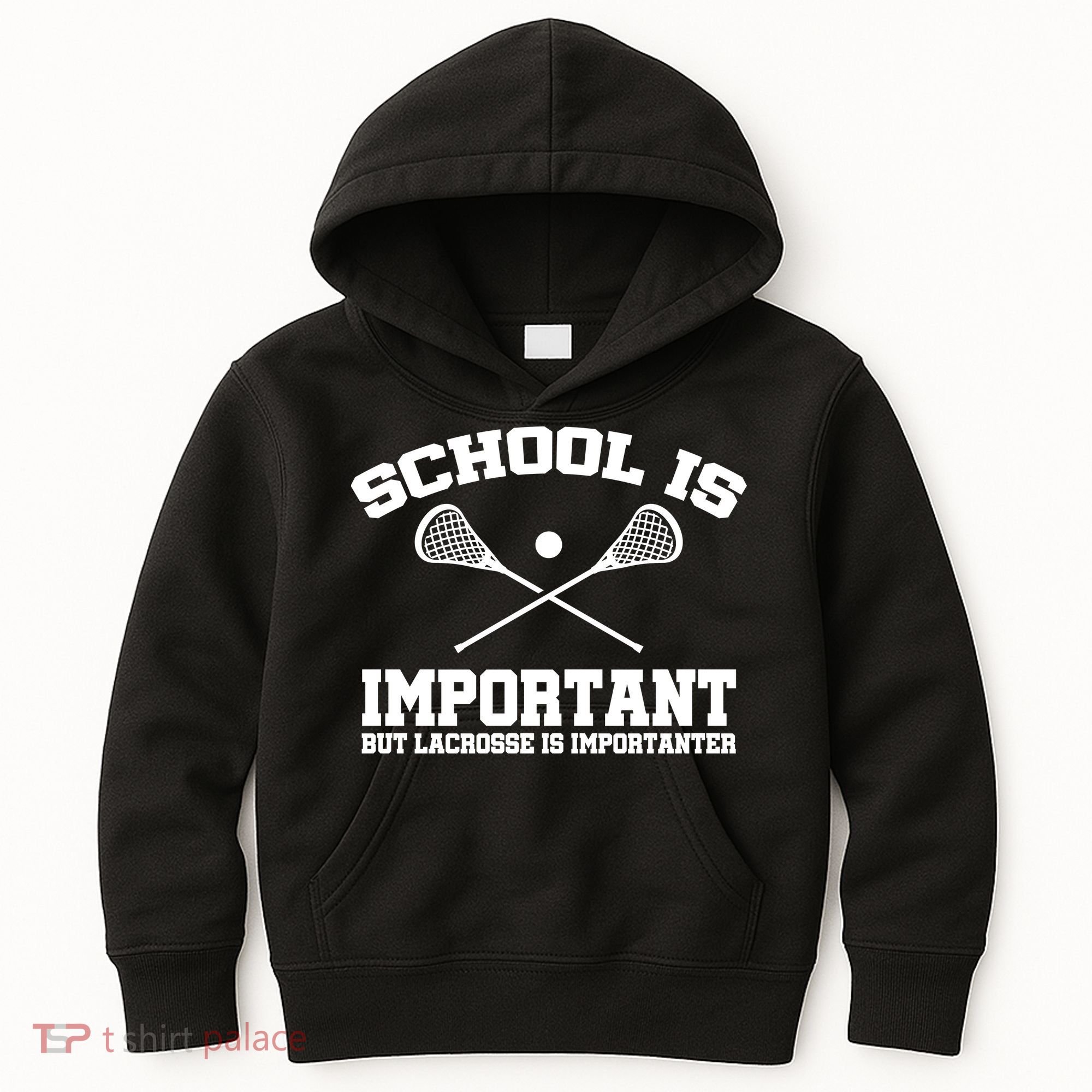 School Is Important But Lacrosse Is Importanter Kids Hoodie