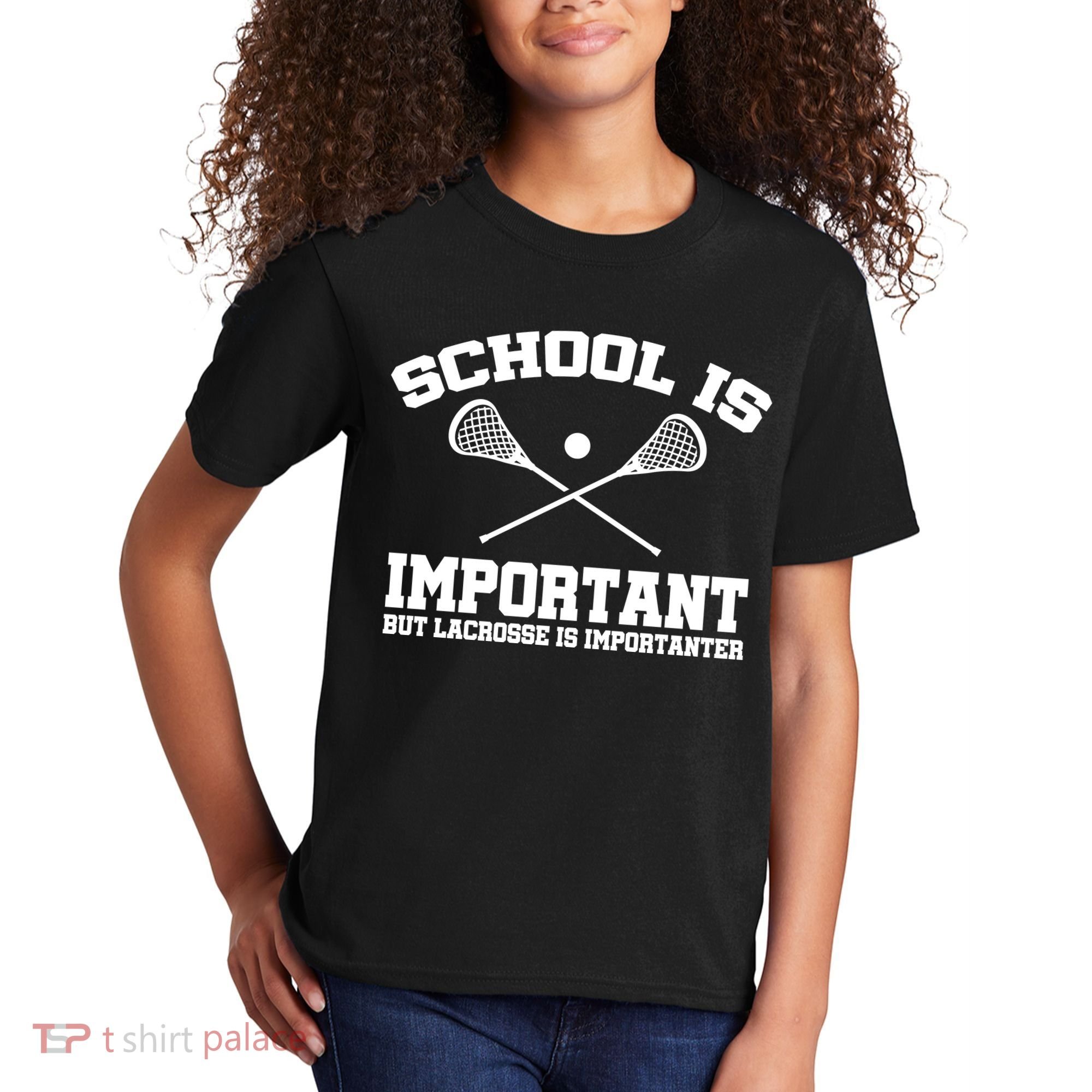 School Is Important But Lacrosse Is Importanter Kids T-Shirt