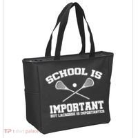 School Is Important But Lacrosse Is Importanter Tote Bag thumb 2
