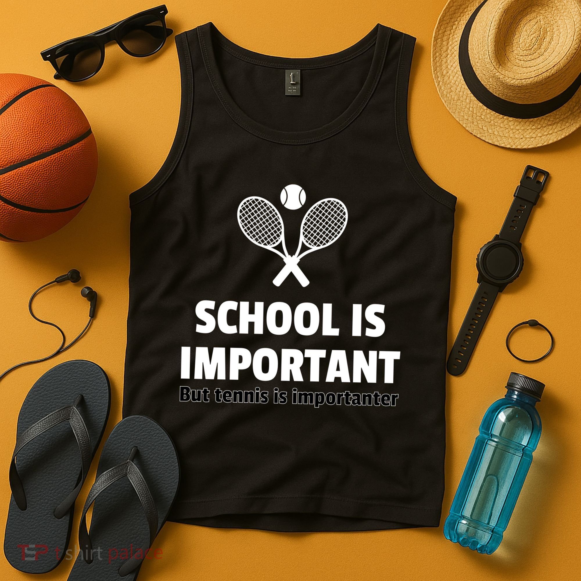 School Is important But Tennis Is Importanter Tank Top