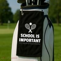 School Is important But Tennis Is Importanter Golf Towel thumb 2