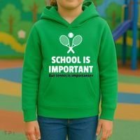 School Is important But Tennis Is Importanter Kids Hoodie thumb 3