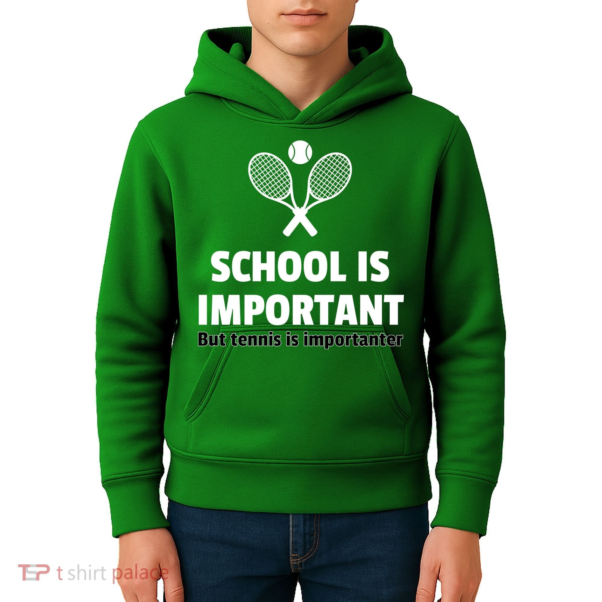 School Is important But Tennis Is Importanter Kids Hoodie