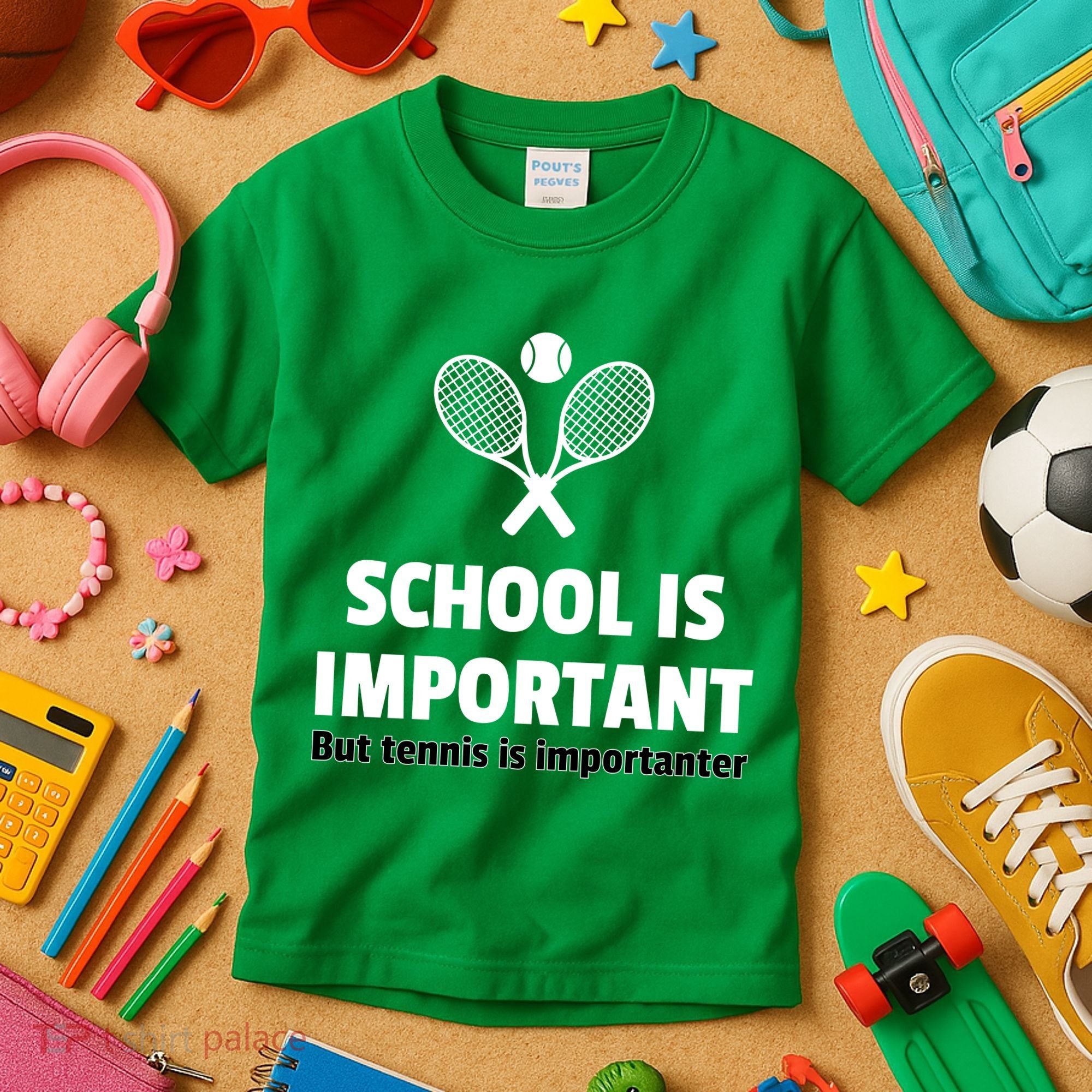 School Is important But Tennis Is Importanter Kids T-Shirt