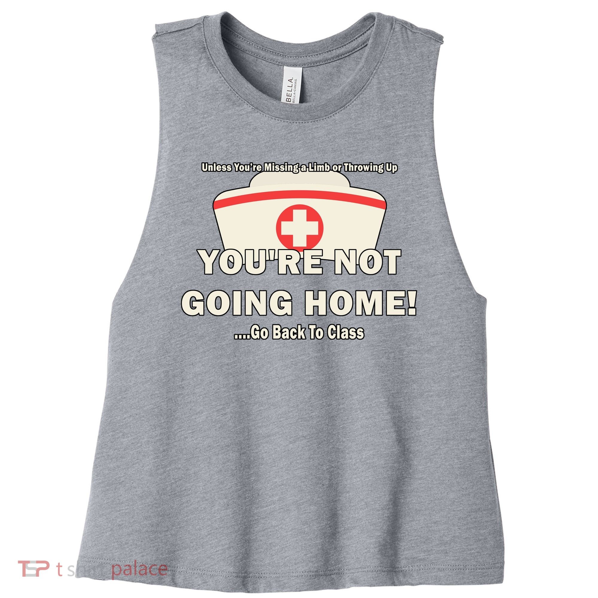 School Nurse Go Back To Class Women's Racerback Cropped Tank