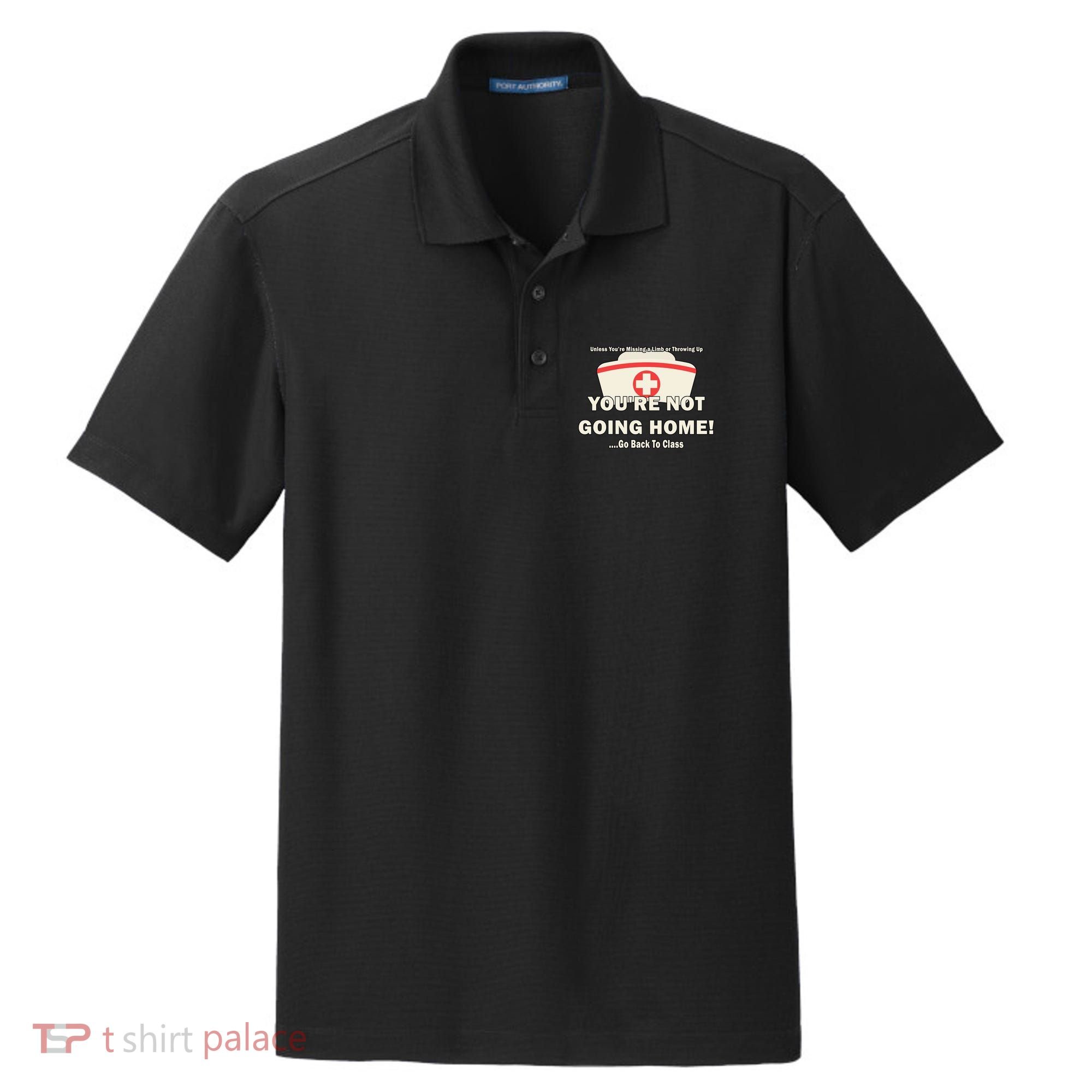 School Nurse Go Back To Class Dry Zone Grid Polo