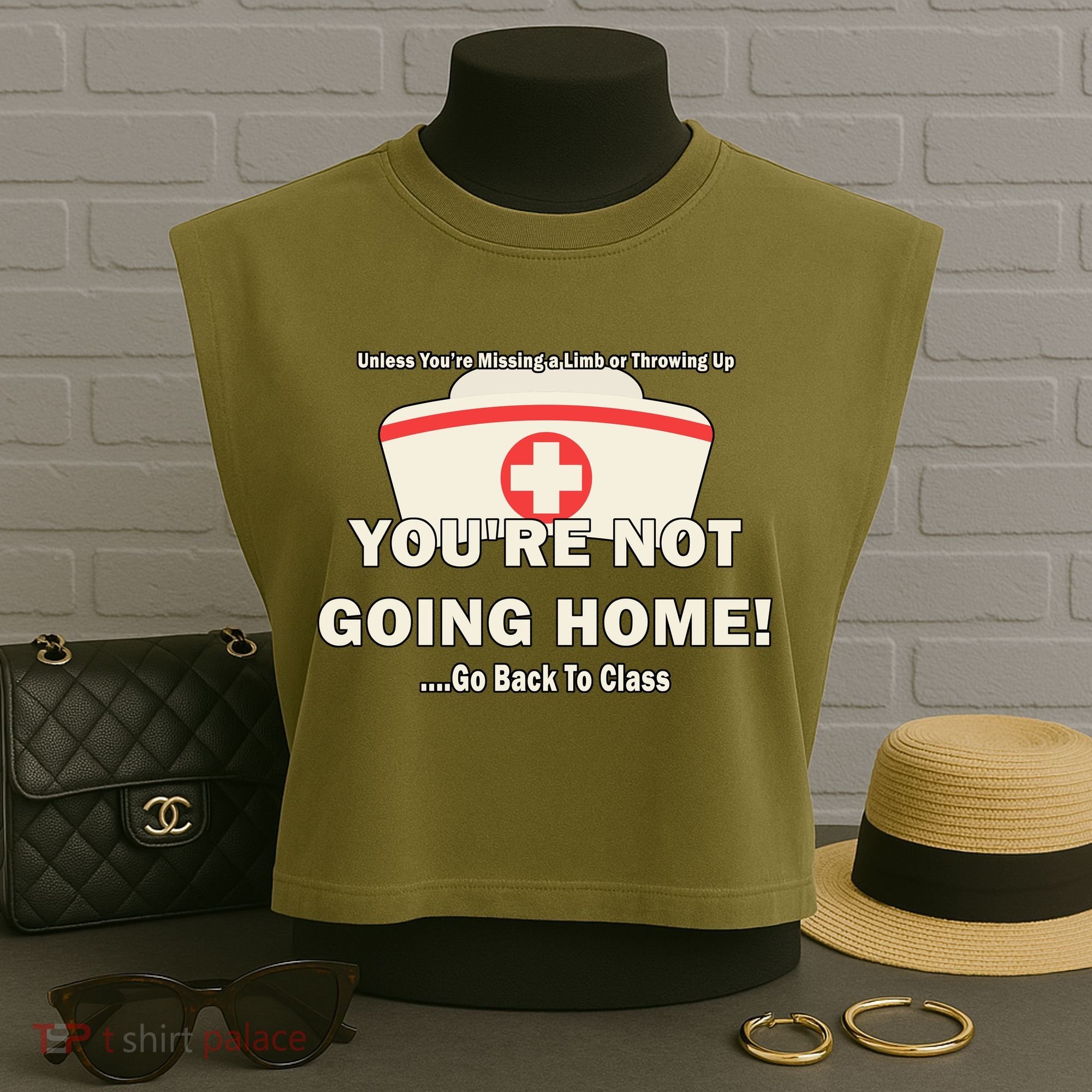School Nurse Go Back To Class Garment-Dyed Women's Muscle Tee