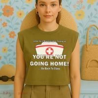 School Nurse Go Back To Class Garment-Dyed Women's Muscle Tee thumb 4
