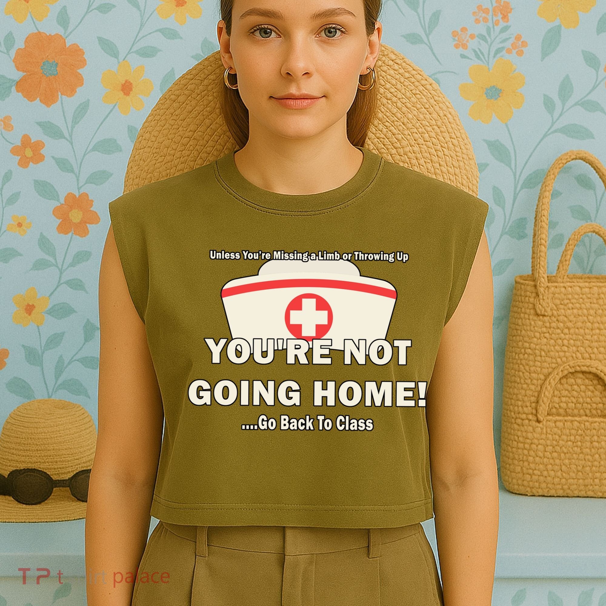 School Nurse Go Back To Class Garment-Dyed Women's Muscle Tee