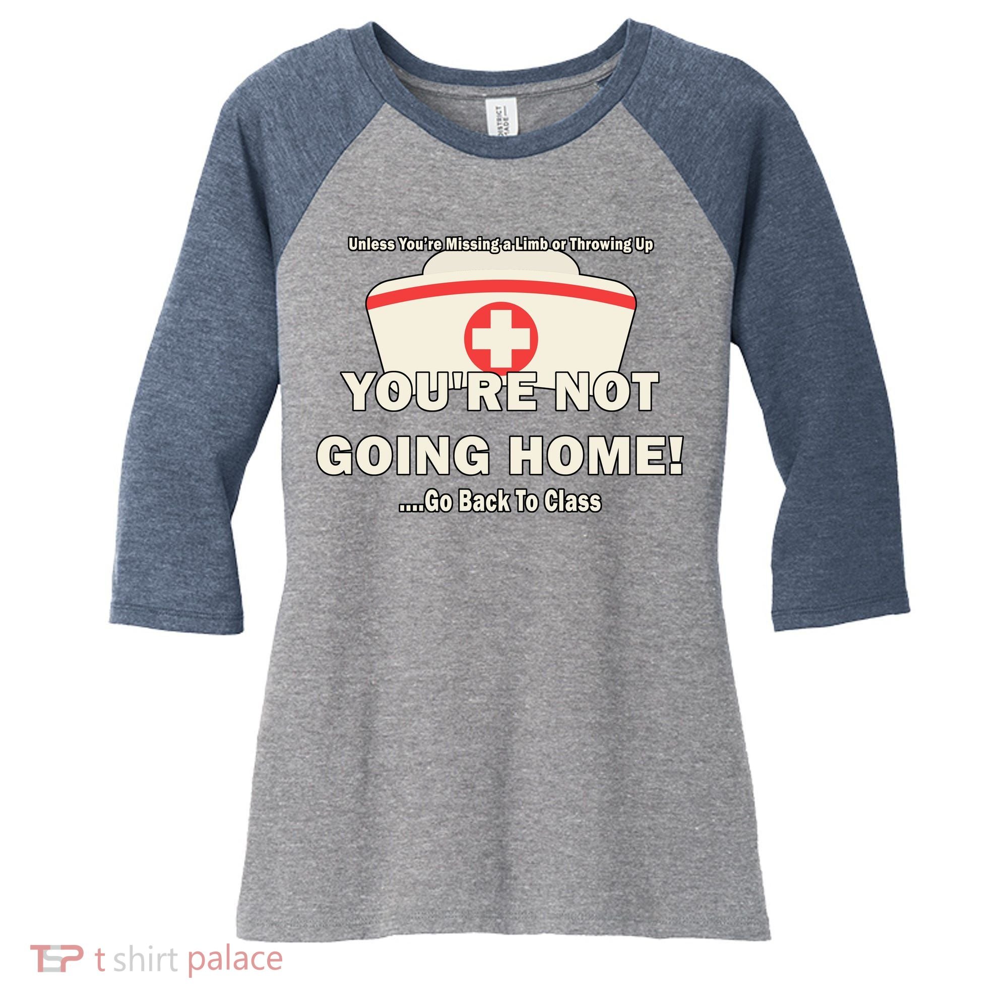 School Nurse Go Back To Class Women's Tri-Blend 3/4-Sleeve Raglan Shirt