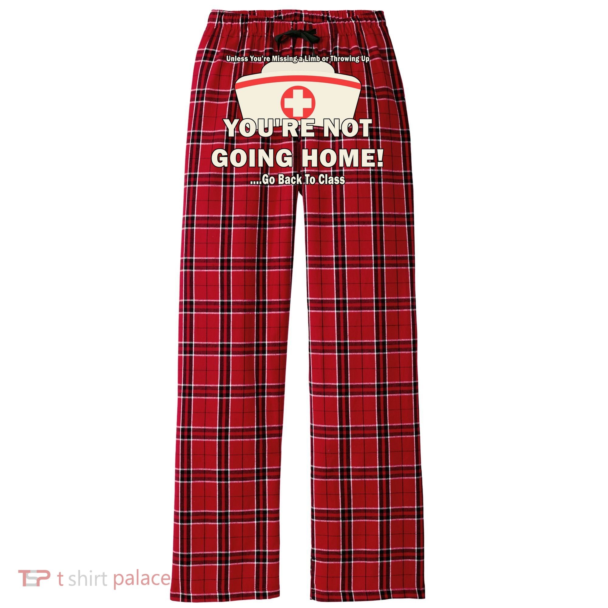 School Nurse Go Back To Class Women's Flannel Plaid Pajama Pants