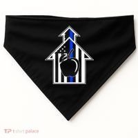 School Police Blue Thin Line USA-Made Doggie Bandana thumb 0