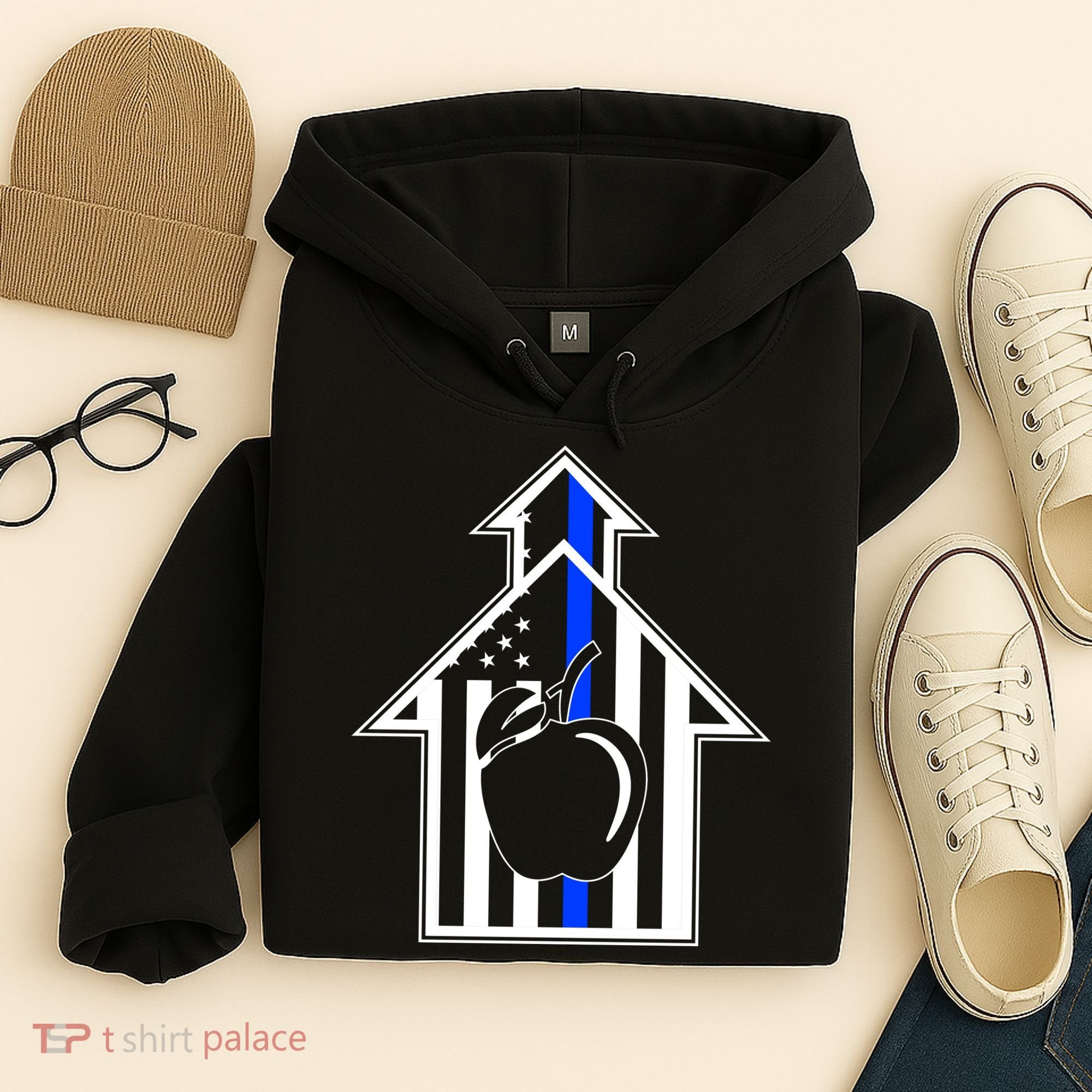 School Police Blue Thin Line Hoodie