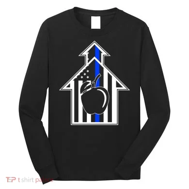 School Police Blue Thin Line Long Sleeve Shirt