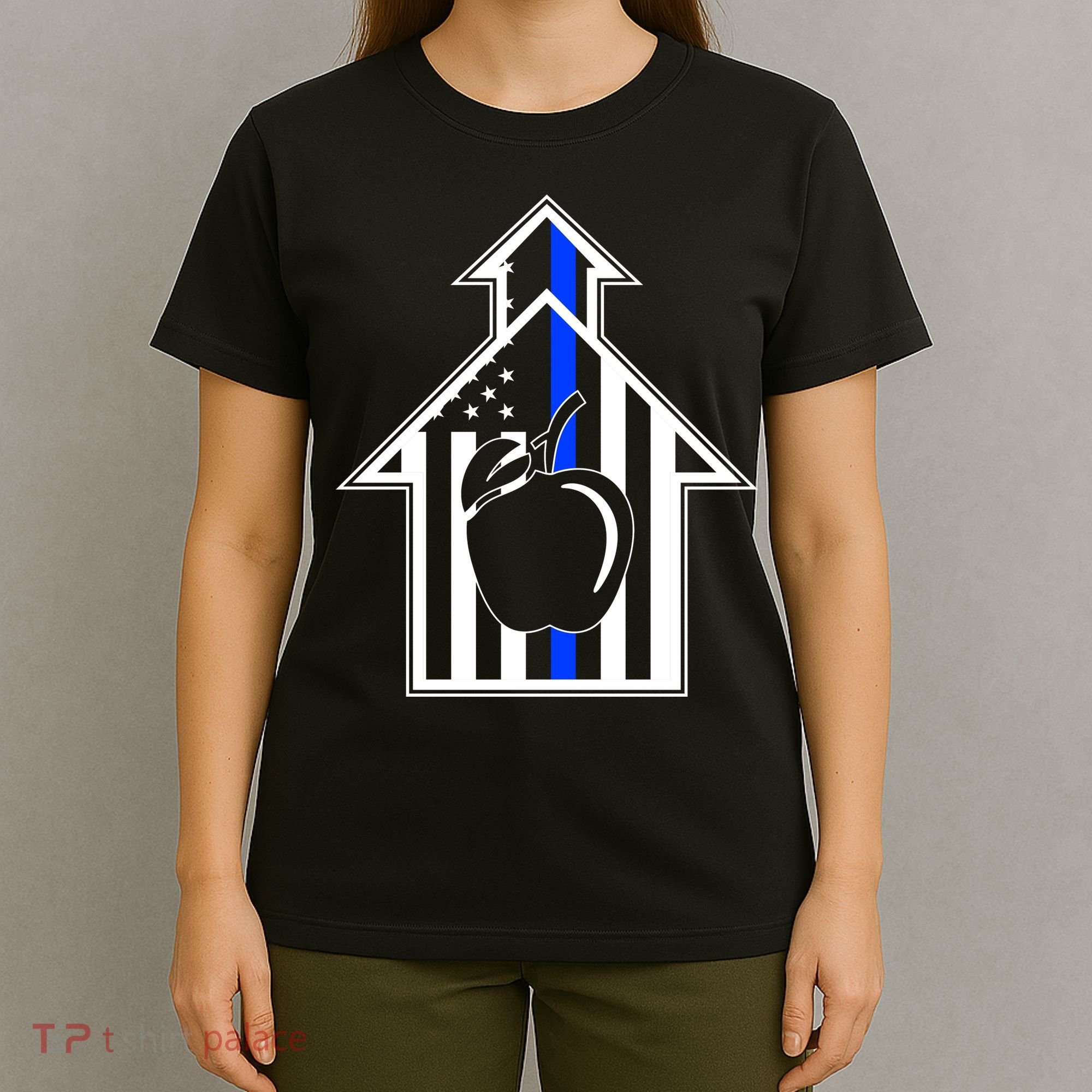 School Police Blue Thin Line T-Shirt