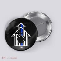 School Police Blue Thin Line Button thumb 0