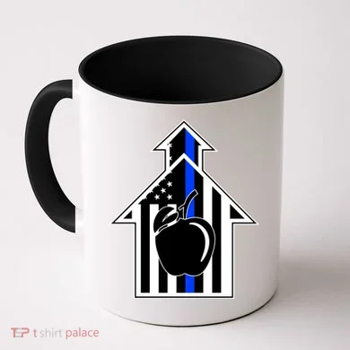 School Police Blue Thin Line Coffee Mug