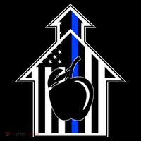 School Police Blue Thin Line Mousepad thumb 1