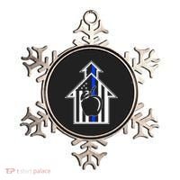School Police Blue Thin Line Ornament thumb 0
