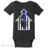 School Police Blue Thin Line Baby Bodysuit thumb 0
