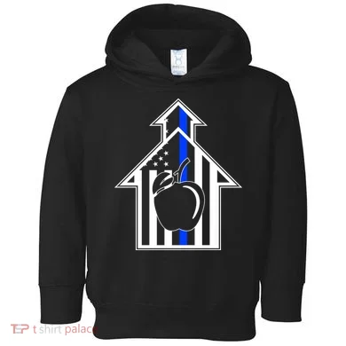 School Police Blue Thin Line Toddler Hoodie