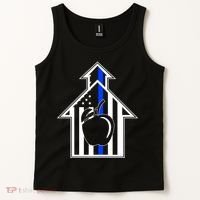 School Police Blue Thin Line Tank Top thumb 2
