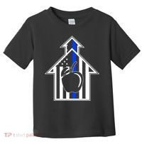 School Police Blue Thin Line Toddler T-Shirt thumb 0