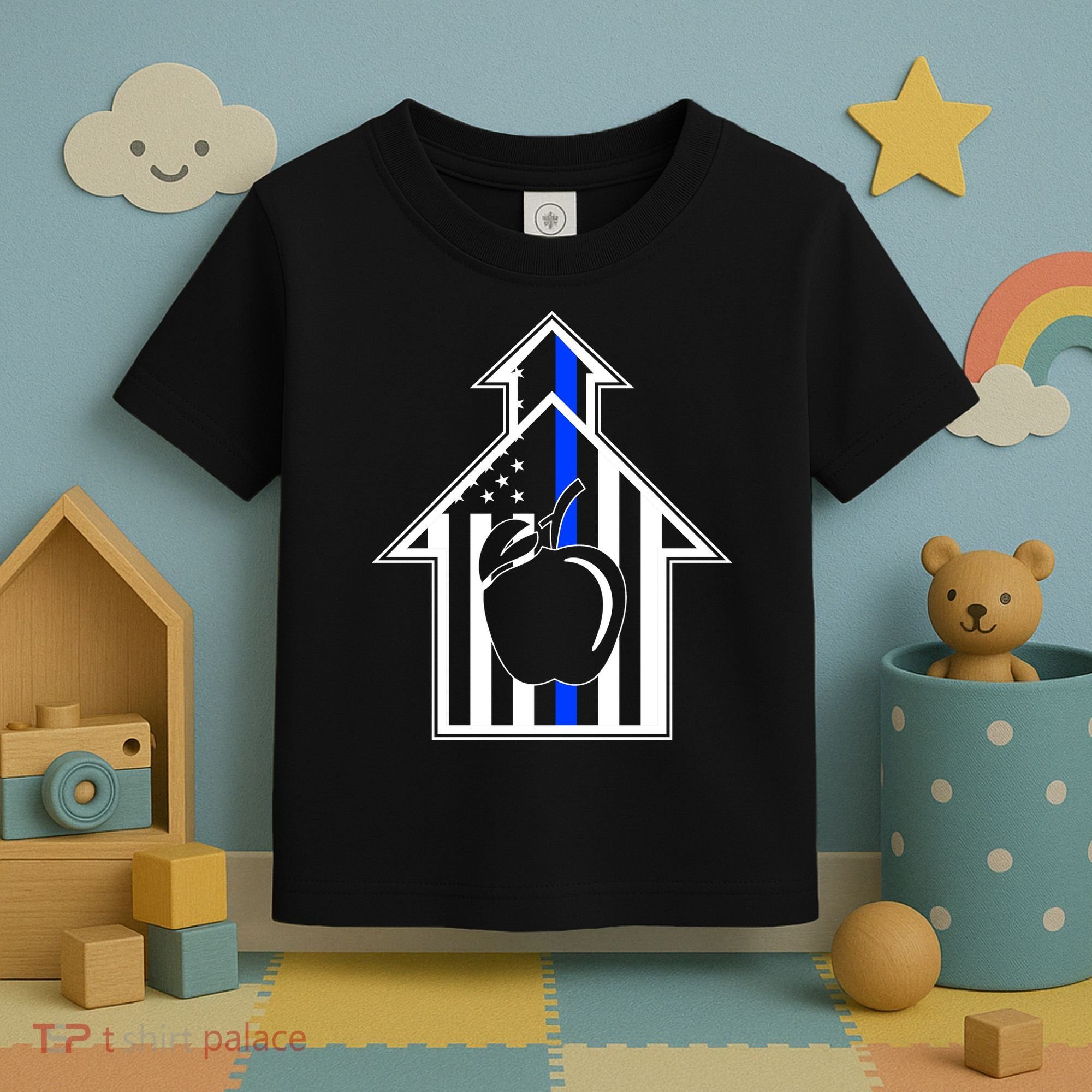 School Police Blue Thin Line Toddler T-Shirt