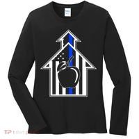 School Police Blue Thin Line Women's Long Sleeve Shirt thumb 0