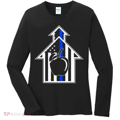 School Police Blue Thin Line Women's Long Sleeve Shirt