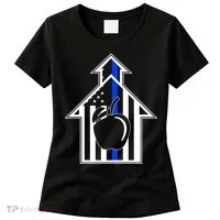 School Police Blue Thin Line Women's T-Shirt thumb 0