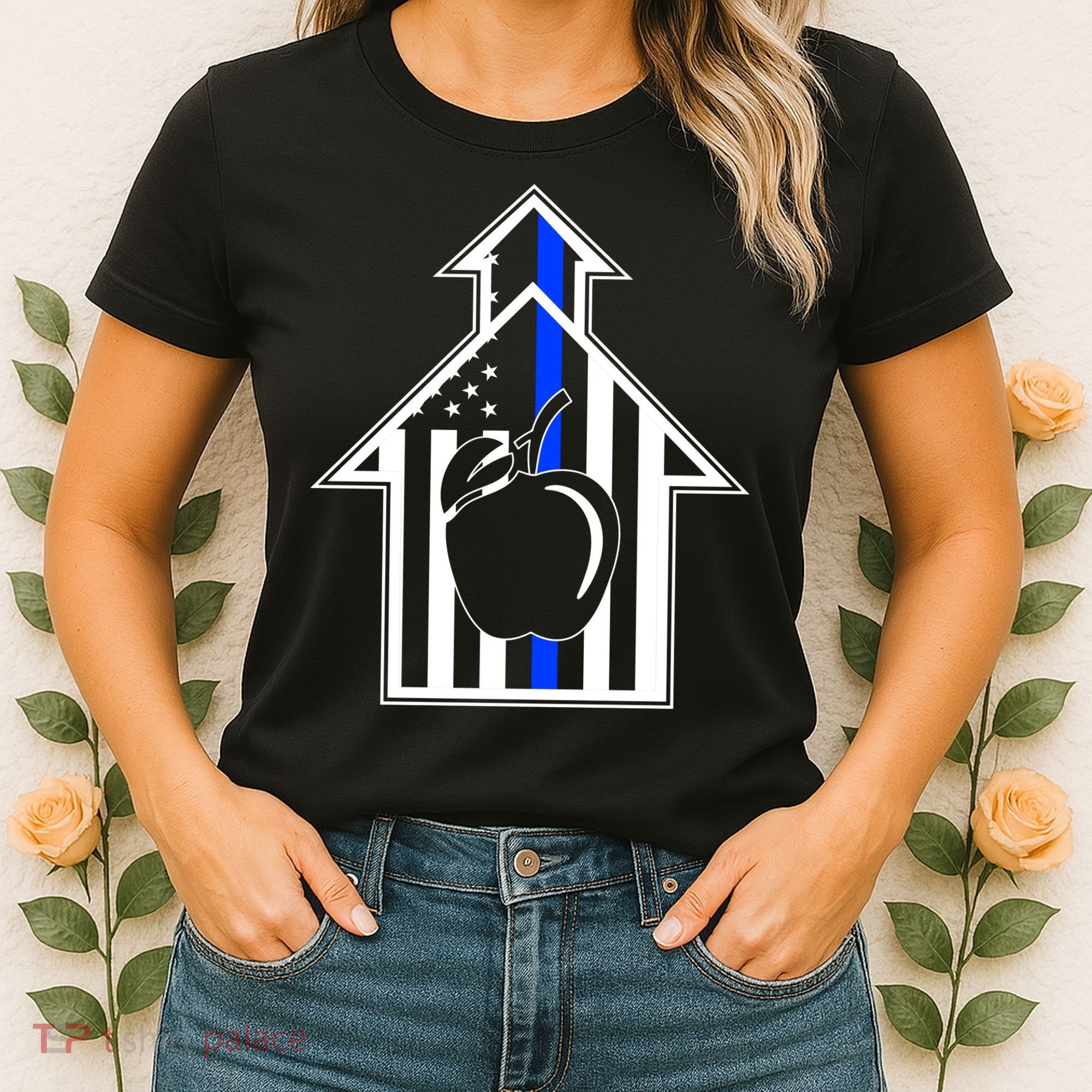 School Police Blue Thin Line Women's T-Shirt
