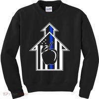 School Police Blue Thin Line Kids Sweatshirt thumb 0