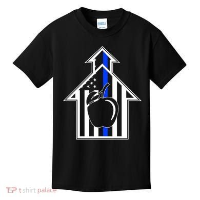 School Police Blue Thin Line Kids T-Shirt