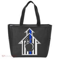 School Police Blue Thin Line Tote Bag thumb 0