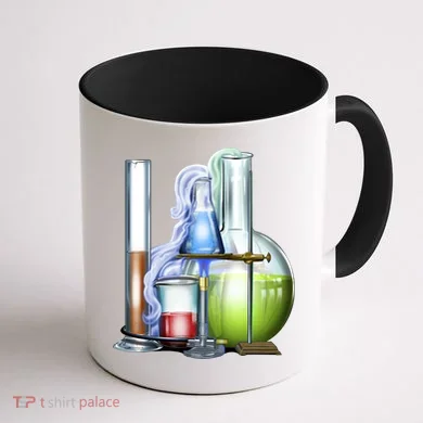 School Science Beakers Coffee Mug back